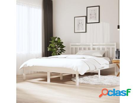 Cama VIDAXL Blanco Madera (Compatible con Colchón: 205.5 x