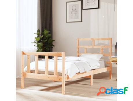 Cama VIDAXL Marrón Madera (Compatible con Colchón: 195.5 x