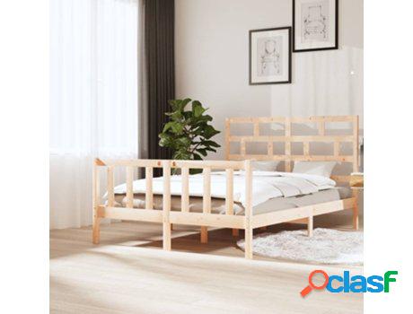 Cama VIDAXL Marrón Madera (Compatible con Colchón: 205.5 x