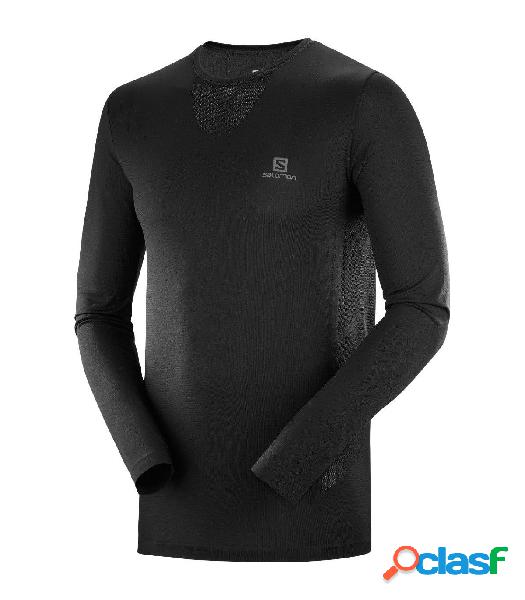 Camiseta Salomon LS Sense Hombre Black S