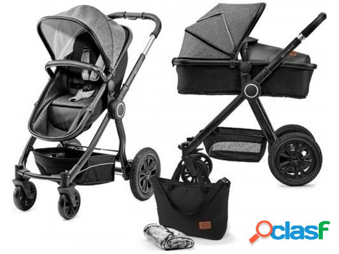 Carrito de Bebé Duo KINDERKRAFT 2 In 1 Veo Black/Grey Negro