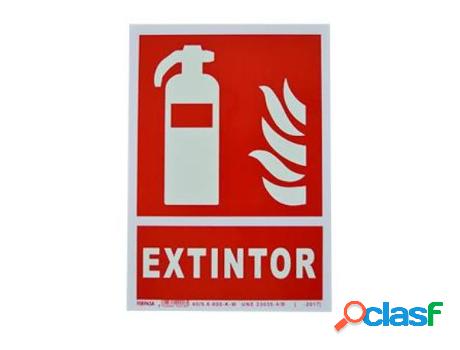 Cartel 29,7x21 cm extintor 2018l