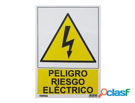 Cartel 29,7x21 cm pvc peligro riesgo elec 7000