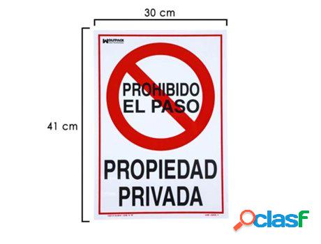 Cartel propiedad privada 41x30 cm.