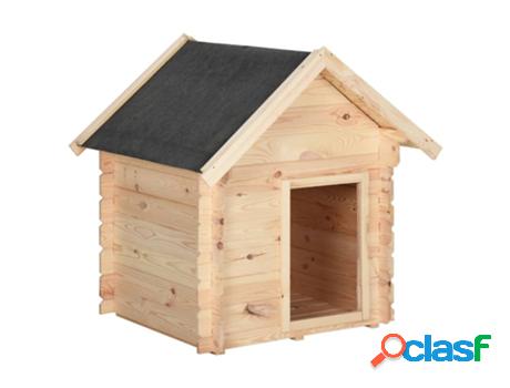 Caseta para Perros VIDAXL (Marrón - Madera - 80 x 80 x 100