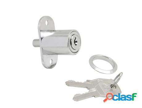 Cerradura puerta corredera con pulsador 347/27 mm. cromado