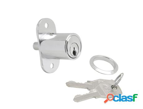 Cerradura puerta corredera pulsador 147/27 mm. cromado