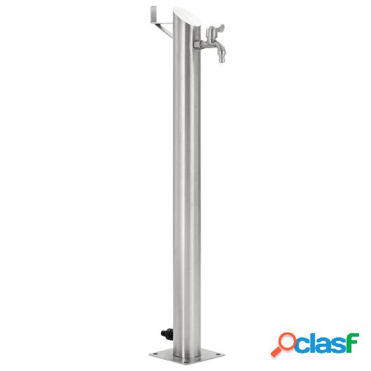 Columna de agua para jardín acero inoxidable redonda 95 cm