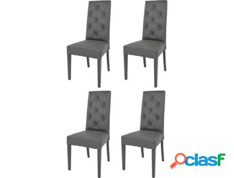 Conjunto de 4 Sillas T M C S Chantal (Gris Oscuro - 99x46x55