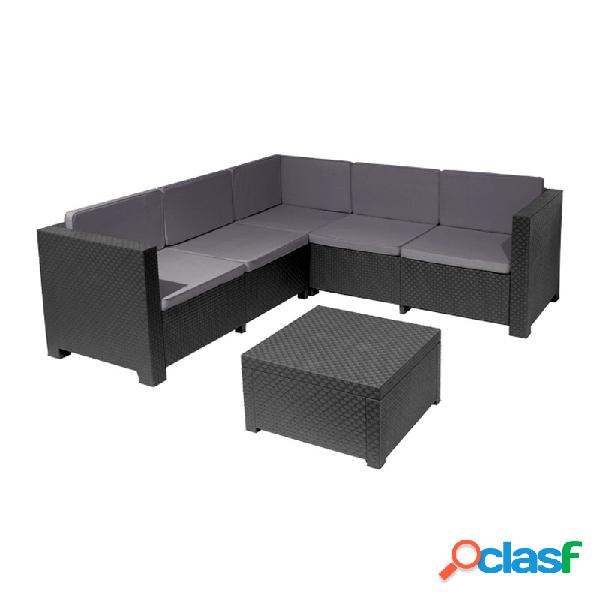 Conjunto jardin shaf set oasis ratan resina rinconero