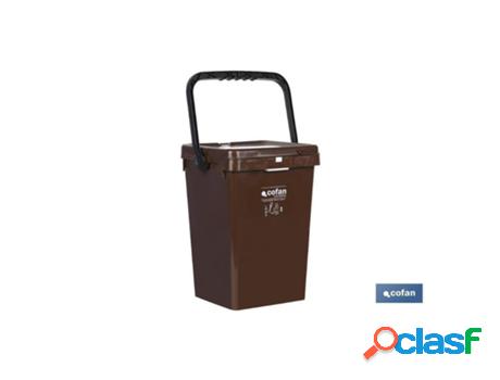 Contenedor marron para residuos organicos modelo ravioli 25l