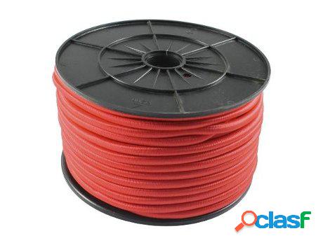 Cordon elastico 8 mm rojo rollo 50m
