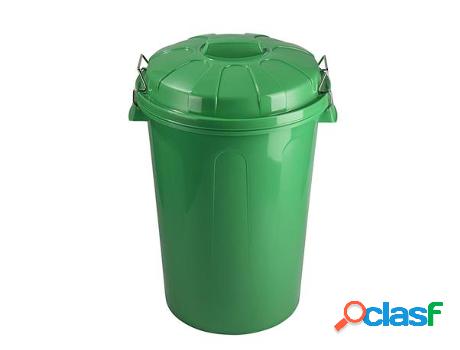 Cubo basura con tapa 100 litros verde