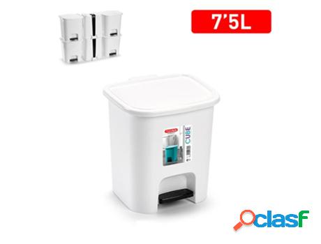 Cubo pedal cube 7,5 l blanco