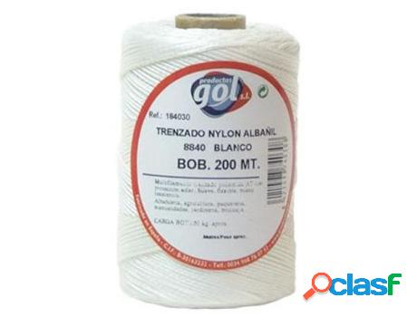 Cuerda linea blanca fina 8840 trenzada nylon rollo 200m