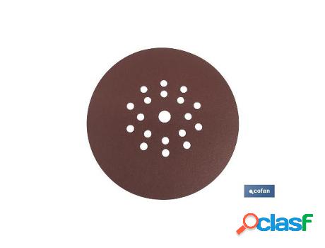 Disco lija con velcro de óxido aluminio rojo ø225 g-40