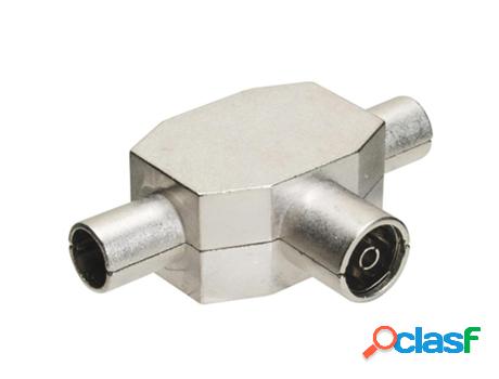 Distribuidor tv blindado metal 1 hembra + 2 machos