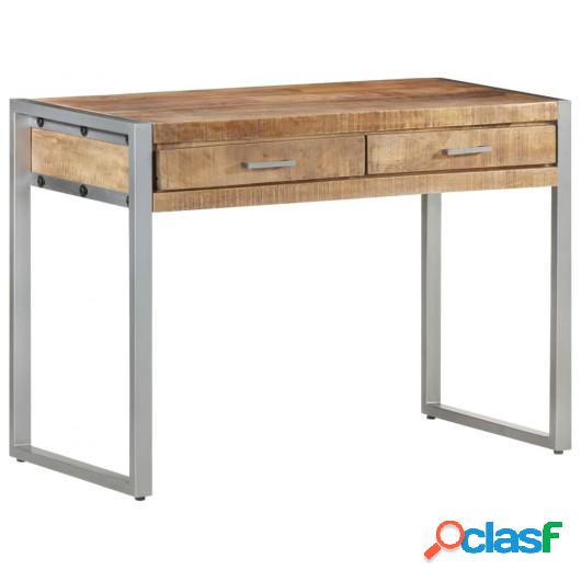 Escritorio de madera de mango rugosa 108x50x75 cm