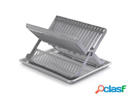 Escurreplatos plegable plata