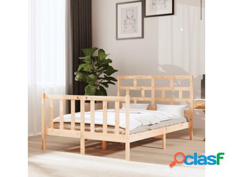 Estructura de Cama VIDAXL de madera maciza de pino 140x190