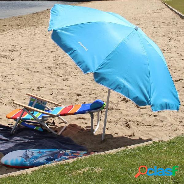 Eurotrail Sombrilla de playa UPF 50+ azul