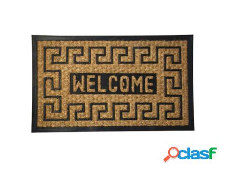 Felpudo fibra coco y goma welcome 45x75 cm.