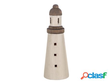 Figura Faro Blanco de Madera 25*9*9cm Figura Marinera