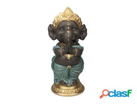 Figura Ganesha Azul de Resina 29*13*14cm Figura de Buda