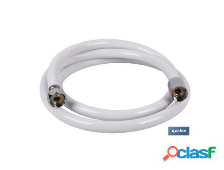 Flexo ducha pvc/latón color blanco 1,5m