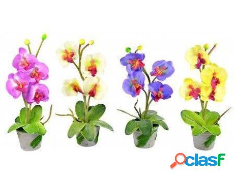 Flor HOGAR Y MÁS Planta Orquidea Artificial Con Maceta (27