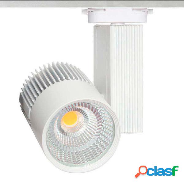 Foco carril monofásico cronolux chip cree led blanco 35w