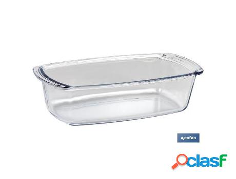 Fuente oval alargada de vidrio borosilicato modelo baritina