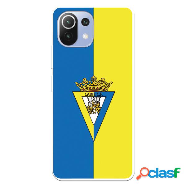 Funda para Xiaomi Mi 11 Lite del Cádiz Escudo Fondo Bicolor