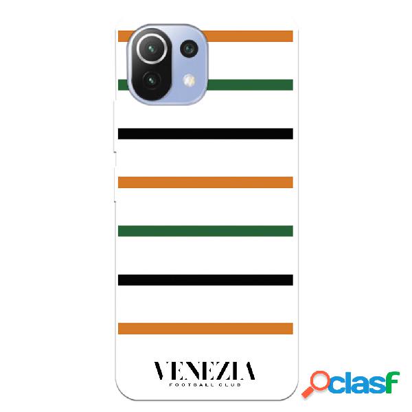 Funda para Xiaomi Mi 11 Lite del Venezia Fondo Blanco Rayas