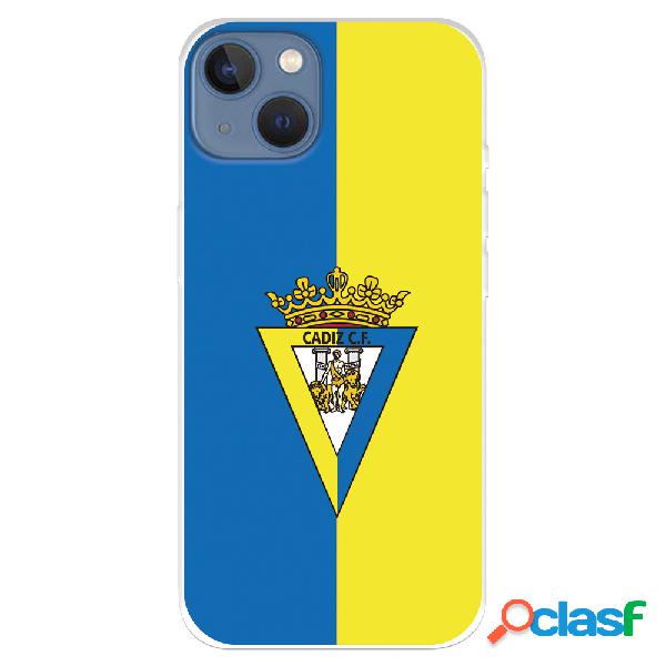 Funda para iPhone 14 Plus del Cádiz CF Escudo Fondo Bicolor