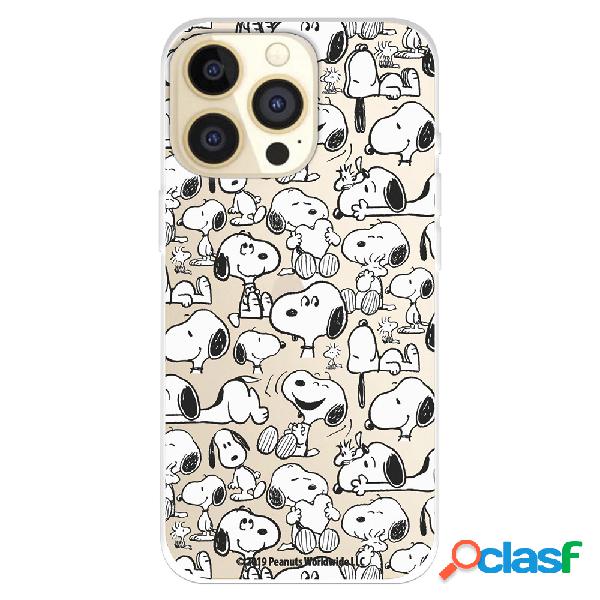 Funda para iPhone 14 Pro Oficial de Peanuts Snoopy siluetas