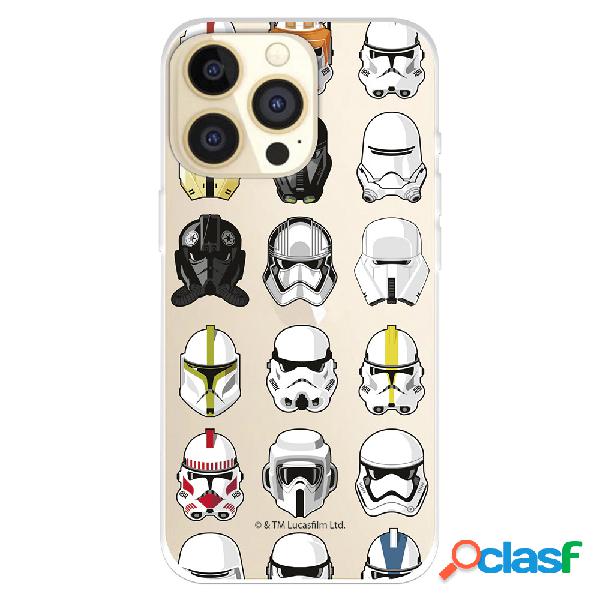 Funda para iPhone 14 Pro Oficial de Star Wars Patron Cascos