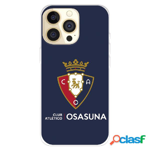 Funda para iPhone 14 Pro del CA Osasuna Escudo Fondo Azul -