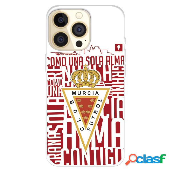 Funda para iPhone 14 Pro del Real Murcia Escudo Fondo Blanco