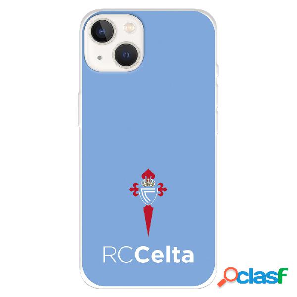 Funda para iPhone 14 del RC Celta Escudo Fondo Azul -