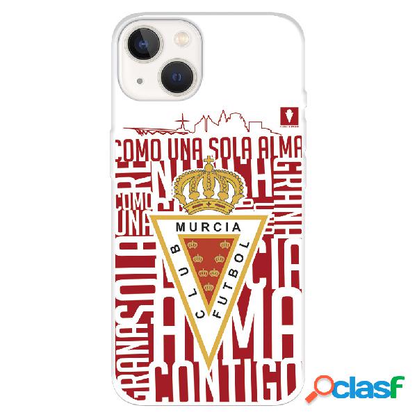 Funda para iPhone 14 del Real Murcia Escudo Fondo Blanco -