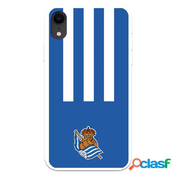 Funda para iPhone XR del Real Sociedad de Futebol Real rayas