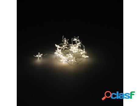 Guirnalda luces navidad estrellas 20 leds color blanco