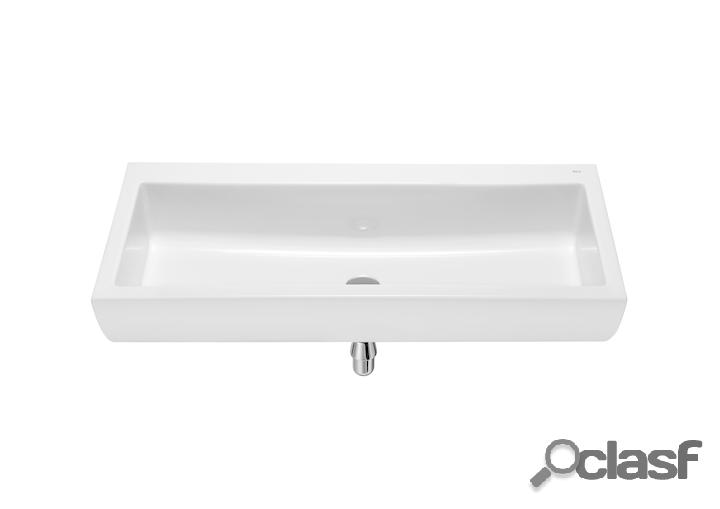 Lavabo de porcelana Roca Access mural sin agujero para