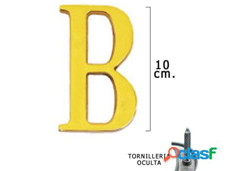 Letra latón b 10 cm. con tornilleria oculta (blister 1