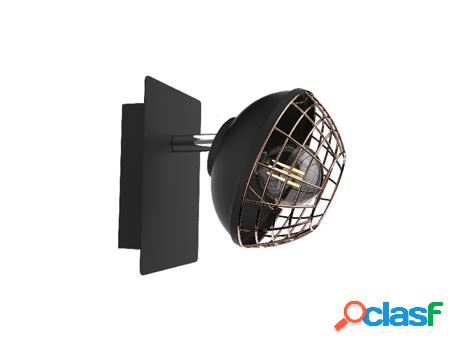 Lámpara de Pared Logan HOMEMANIA (Preto, Crómio, Ouro