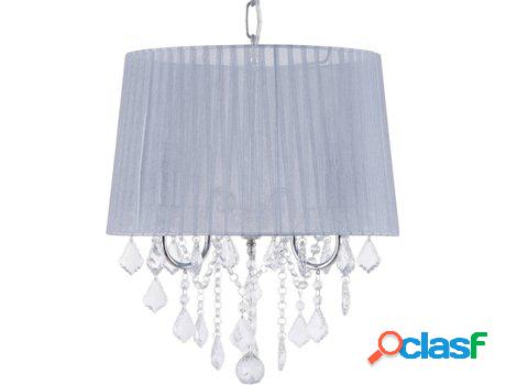 Lámpara de Suspensión Evans (Gris - Poliamida -40x40x120