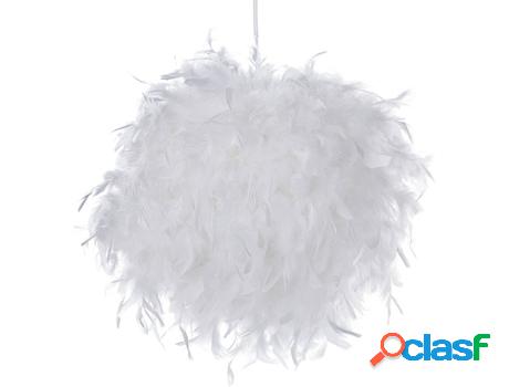 Lámpara de Techo Drava (Blanco - Plumas -40x40x154 cm)