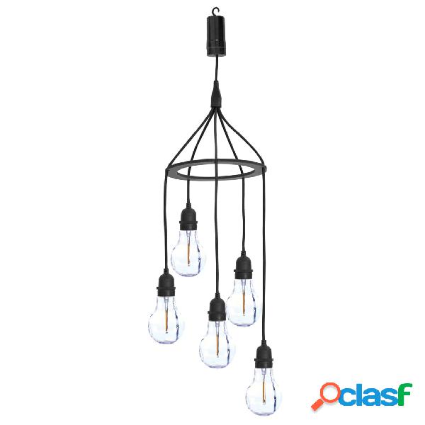 Luxform Lámpara colgante LED con 5 luces a pilas Hubble