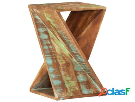 Mesa Auxiliar VIDAXL Multicolor (Madera reciclada - 35 x 35